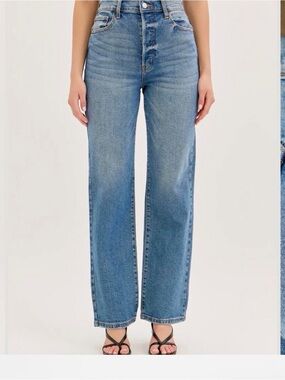 Cello Straight-Leg Jeans in Blue Denim